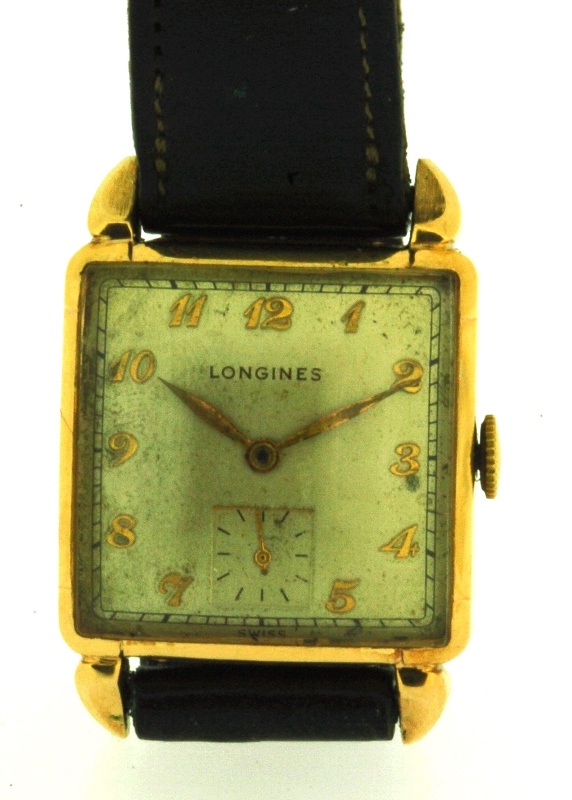 longines square gold watch