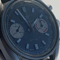 #5838 Jules Jurgensen Valjoux 7733 two-register racing dial chronograph