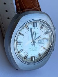 #5849 Mid 70’s Silvana automatic Alarm quickset day/date