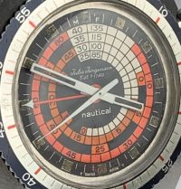 #5863 Jules Jurgensen Nautical Alarm Watch ref G96225 circa 1970 vintage