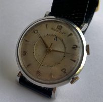 #5880 1950 Jaeger LeCoultre manual wind wrist alarm – serviced